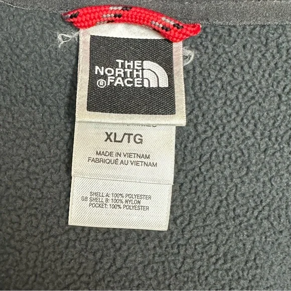 The North Face Fleece Full Zip XL Gray and Black. - Picture 4 of 10